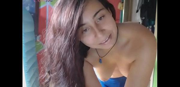 Hairy Pussy Latina Female Masturbates On Webcam